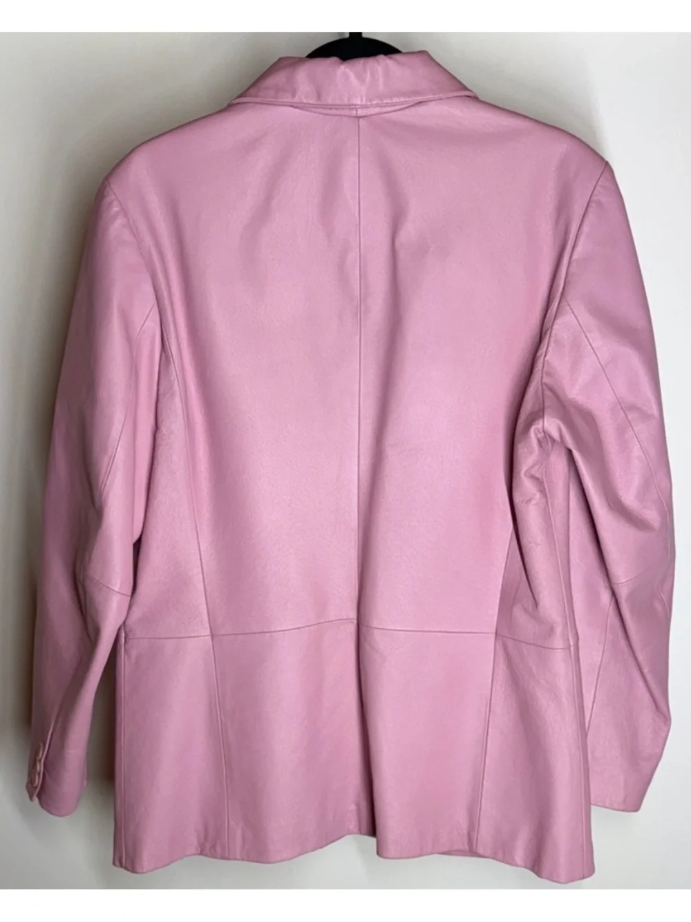 Excelled Collection Fully Lined Pink Leather Women's Blazed Button Up Jacket - Picture 3 of 13